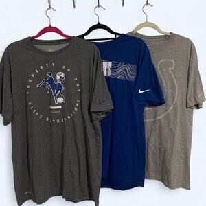 Bundle of 3 Nike Indianapolis Colts NFL T Shirt Size Large